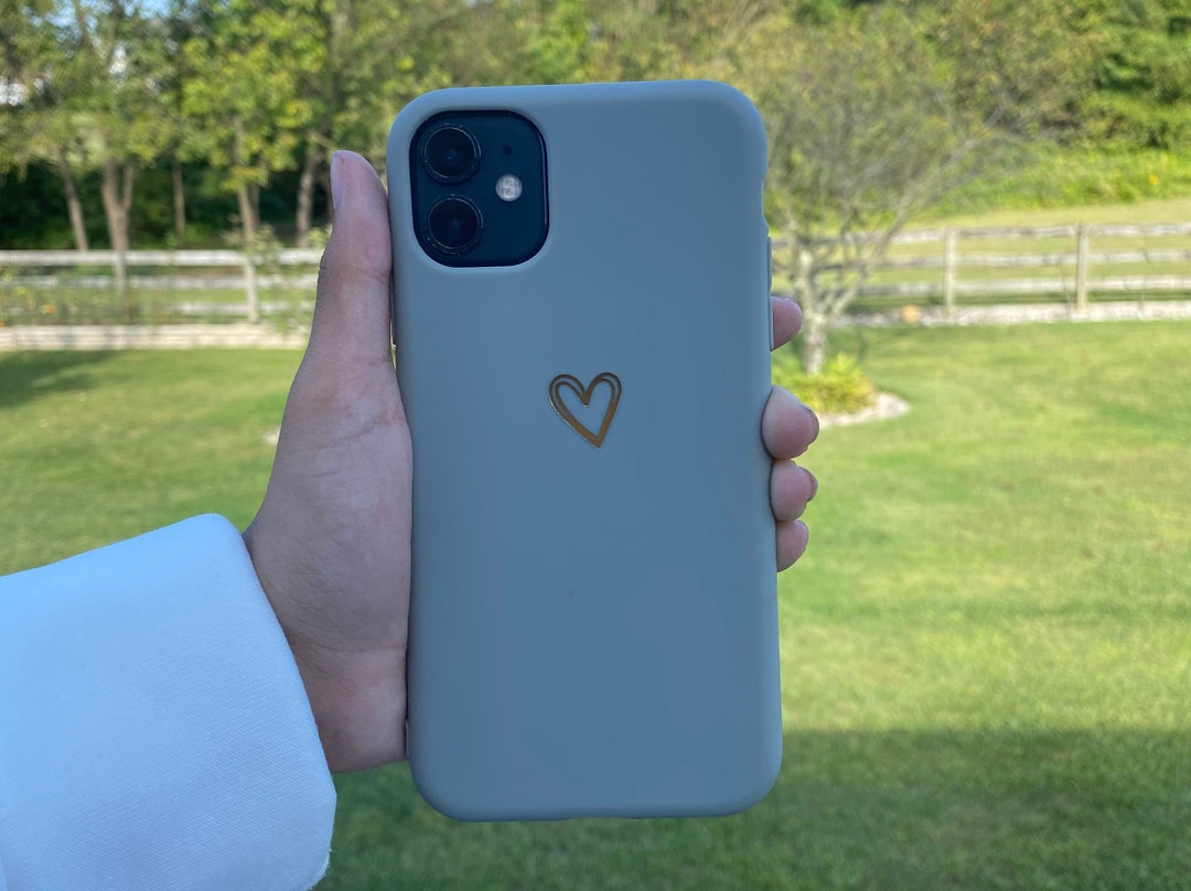 Grey Soft Heart Case for iPhone 14 13 12 11 Pro Max XR XS 7 8 14 Plus SE 2020 Etsy