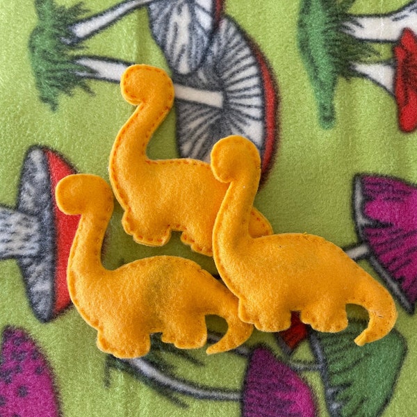 Handstitched Felt Small Dino Nugget Cat Toy