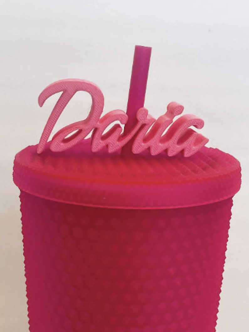 Custom Name Straw Topper STL File Straw Buddy 3D Model STL STL Files for 3D Printers Etsy