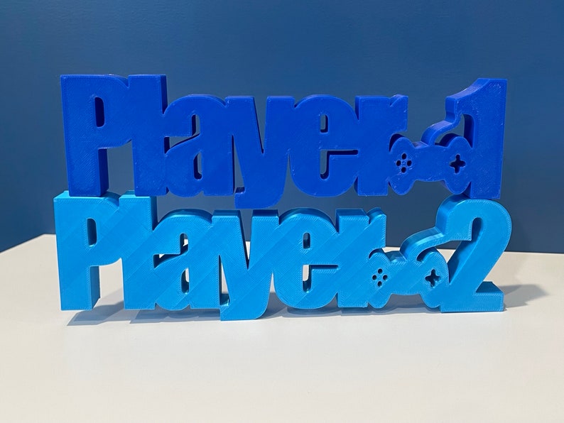 Player 2 Sign STL Files | Gaming Room Sign | 3D Model STL | STL Files ...