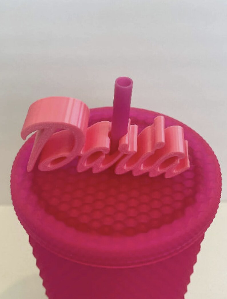 Custom Name Straw Topper STL File Straw Buddy 3D Model STL STL Files for 3D Printers Etsy