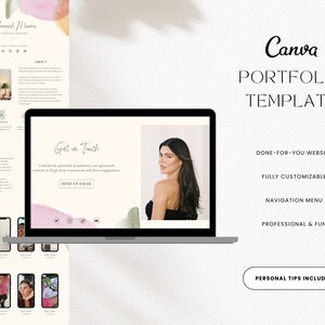 UGC Portfolio Template Canva | UGC Website Template | Minimal Pastel Portfolio | UGC Starter Kit | Content Creator Portfolio