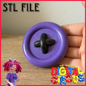 Ragatha Eye Button STL File for Cosplay - Amazing Digital Circus Costume Prop - 3D Printable Doll Button - Cartoon Cosplay Digital Download