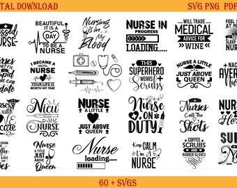 Nurse Svg| Nurse Svg Bundle| Nursing Svg | Nurse Quotes | Medical Svg| Nurse Clipart| Instant Download