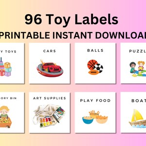 Toy Labels Printable Toy Organization Toy Storage - Etsy