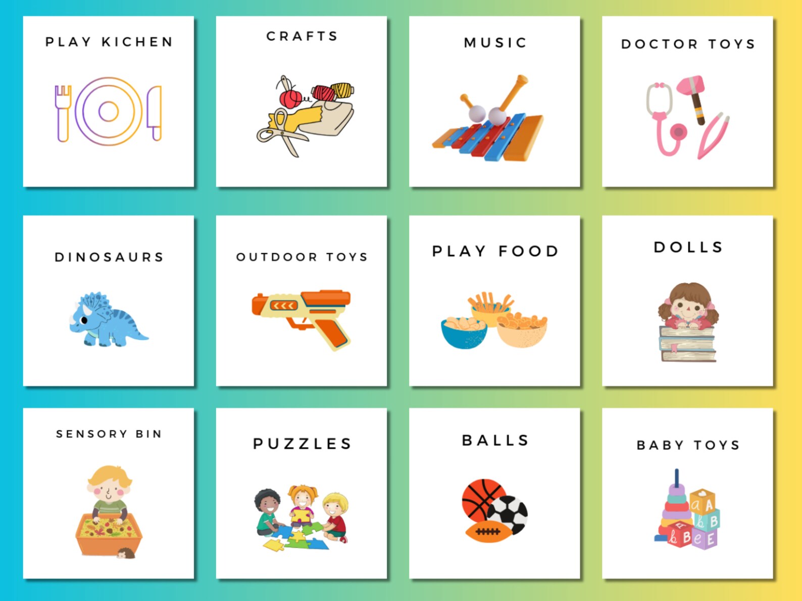 Toy Labels Printable, Toy Organization, Toy Storage, Organization ...