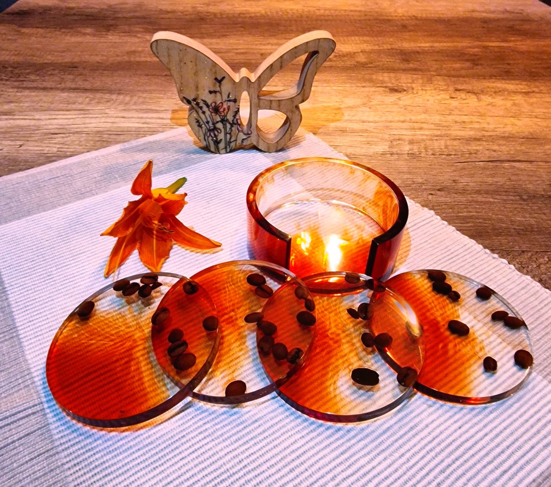 Coaster Set / Bar / Dining Table / Epoxy Resin / Resin / Design