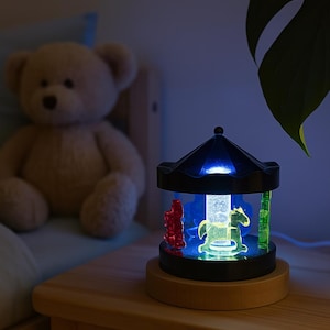 Epoxy resin night light - lamp, children's carousel, epoxy resin lamp, gift idea, art, birth gift, child, night light for babies