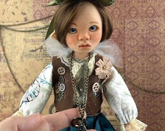 Steampunk Doll "VICTORIA" - Unique handmade piece, certified. Vintage steampunk doll