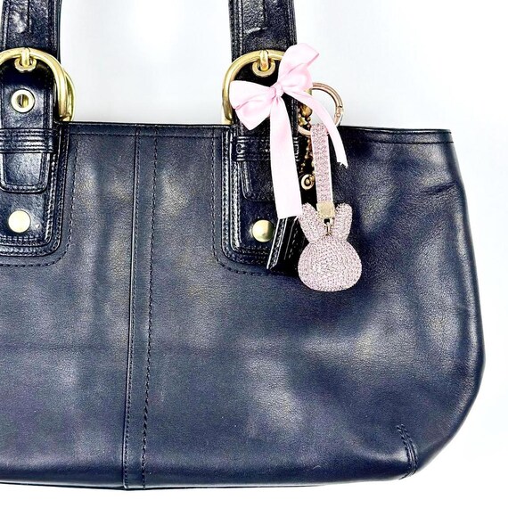 Coach Black 2000s Leather Purse. Flawless Grunge Glam Piece 