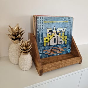 Oak Vinyl Record Storage Crate – Handmade Wooden Holder with Handles | Vinyl Record Stand | LP Storage | Record Organizer