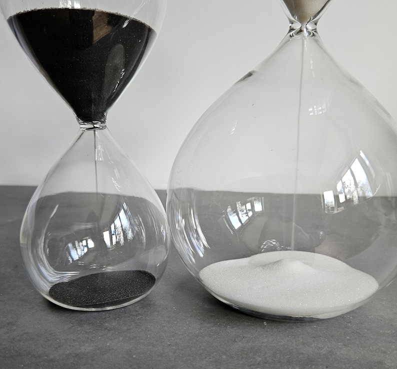 Timglassandklocka Glasprydnad, 15 eller 30 minuter, Japandi Scandi Skandinavisk Hygge Heminredning Dekorativa Tillbehör Hyggeat15 bild 4