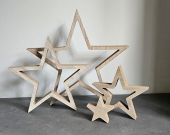 Rustikale hölzerne STERNE Ornament | Holz Scheune Wohnzimmer Nordic Scandi Skandinavischen Land Hygge Home Decor Accessoires Hyggeat15