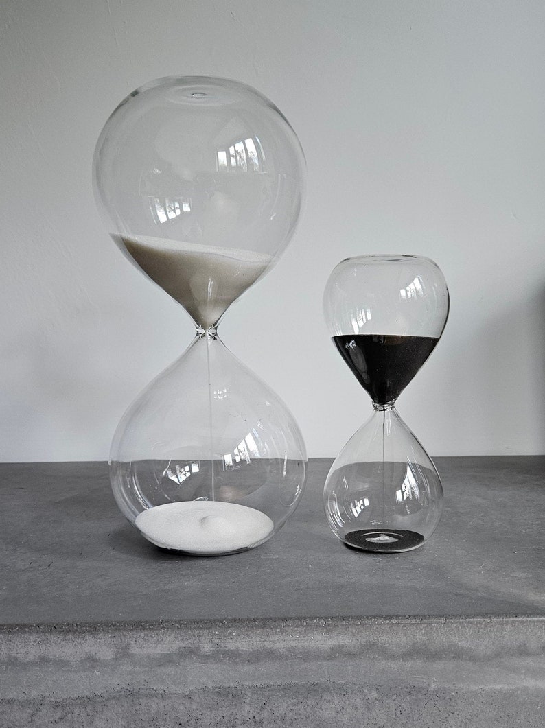 Timglassandklocka Glasprydnad, 15 eller 30 minuter, Japandi Scandi Skandinavisk Hygge Heminredning Dekorativa Tillbehör Hyggeat15 bild 1