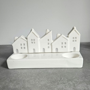 Village Tea Light Holder Ornament Autumn Winter Nordic Scandi Scandinavian House Home Decor Decorative Accessories items Hyggeat15