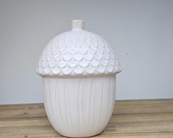 Keramisch eikelornament | Herfstdecoratie | Boshuisdecoratie | Neutraal herfstdecor | Rustiek keramisch ornament | Seizoensplankdecor Hyggeat15
