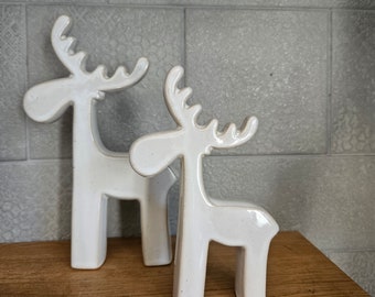 Christnas Decor Ceramic Reindeer Ornament | Autumn Winter Nordic Scandi Scandinavian Hygge | Home m Decorative Accessories Xmas Hyggeat15