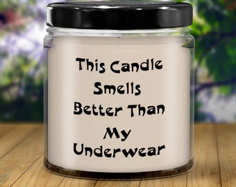 Underwear Model Candle, Imprinted Aroma, Better than Underwear, Silly Item for Model, Vanilla Dreams, Elegant Imprint