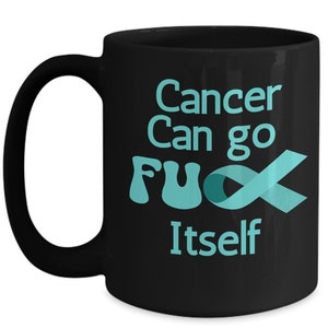 Ovarian Cancer Memorial Mug: Teal Ribbon Remembrance Gift