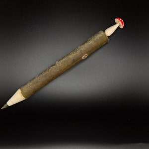 Wooden mushroom carved pen