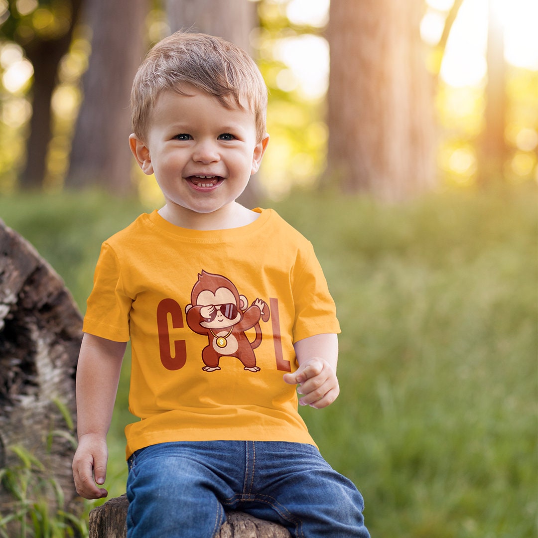 Baby Boy Tshirt Mockup Boy Tshirt Mockup Colors Kids Tshirt Mockup Monkey Cool Mockup Kids
