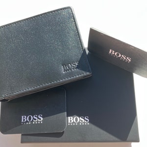 Hugo Boss Wallet - Mens Trifold Leather Wallet Card holder - Arezzo