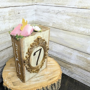 Decoración de números de mesa de La Bella Durmiente de Disney, números de mesa para bodas de Disney, decoración de bodas de Disney, bodas de Disney, números de mesa de princesas de Disney