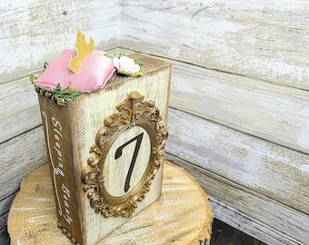 Disney Sleeping Beauty table number decor, Disney wedding table numbers, Disney wedding decor, Disney wedding, Disney princess table number