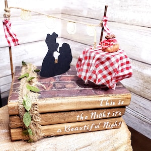 Lady and tramp decor, Lady and Tramp centerpiece, Disney Wedding table decor centerpiece, Disney couple decor gift, Disney party