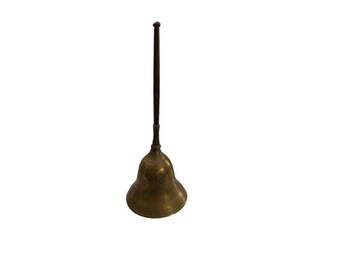 Vintage Brass Long Stem Bell with Etchings