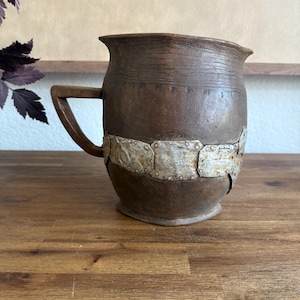 Antique African Wooden Village Pitcher