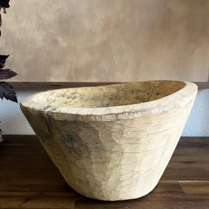 Large Rustic Vintage Wood Bowl