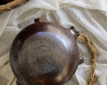 Antique French Terracotta Pitcher | Rustic Pottery Vessel