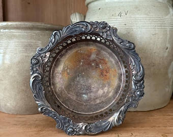 アンティーク　ワインコースター ヴィンテージシルバーワインボトルコースター - Etsy 日本