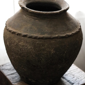 Vintage Clay Pot | Rustic Decorative Vessel