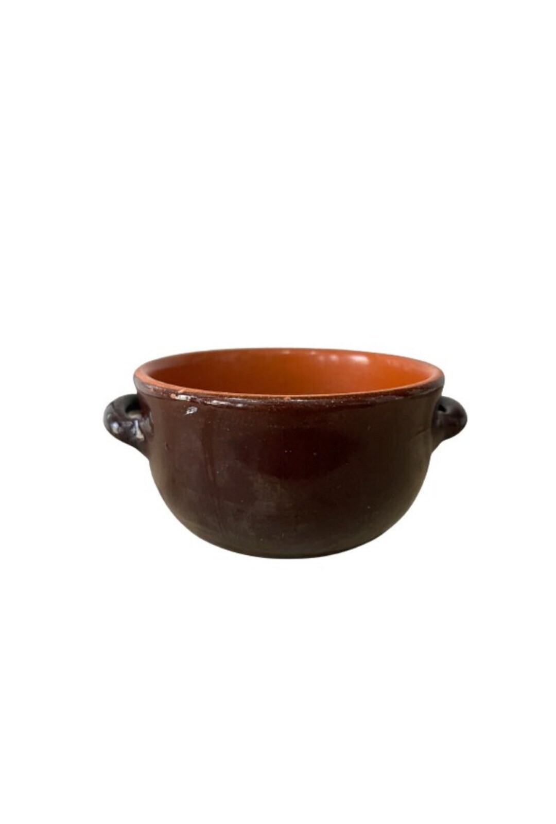 Brown Terracotta Crock Pot With Handles Etsy