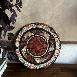 Vintage Woven African Fulani Basket Wall Decor