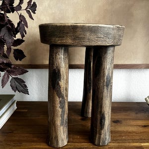 Round Vintage African Senufo Stool Large