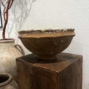 Vintage Paper Mache Bowl Brown