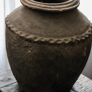 Vintage Clay Pot | Rustic Decorative Vessel