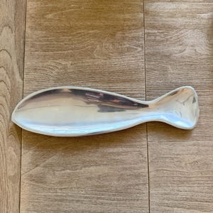 Vintage Silver Fish Serving Tray Aluminum