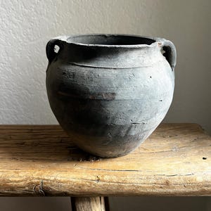 Vintage Clay Pot with Handles
