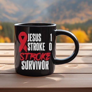 Stroke Survivor mug - Jesus 1 / Stroke 0 - stroke - stroke awareness