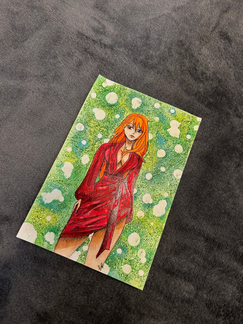 Nami One Piece Hand Drawn Manga/anime Fan Art Illustration in Etsy