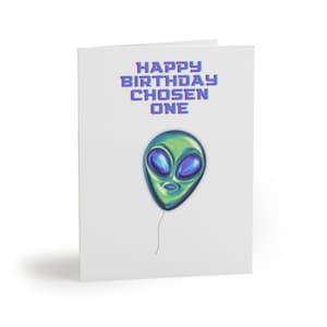 C'est votre anniversaire choisi, carte d'anniversaire imprimable, carte de voeux extraterrestre, pour les amoureux de l'espace, téléchargement numérique instantané