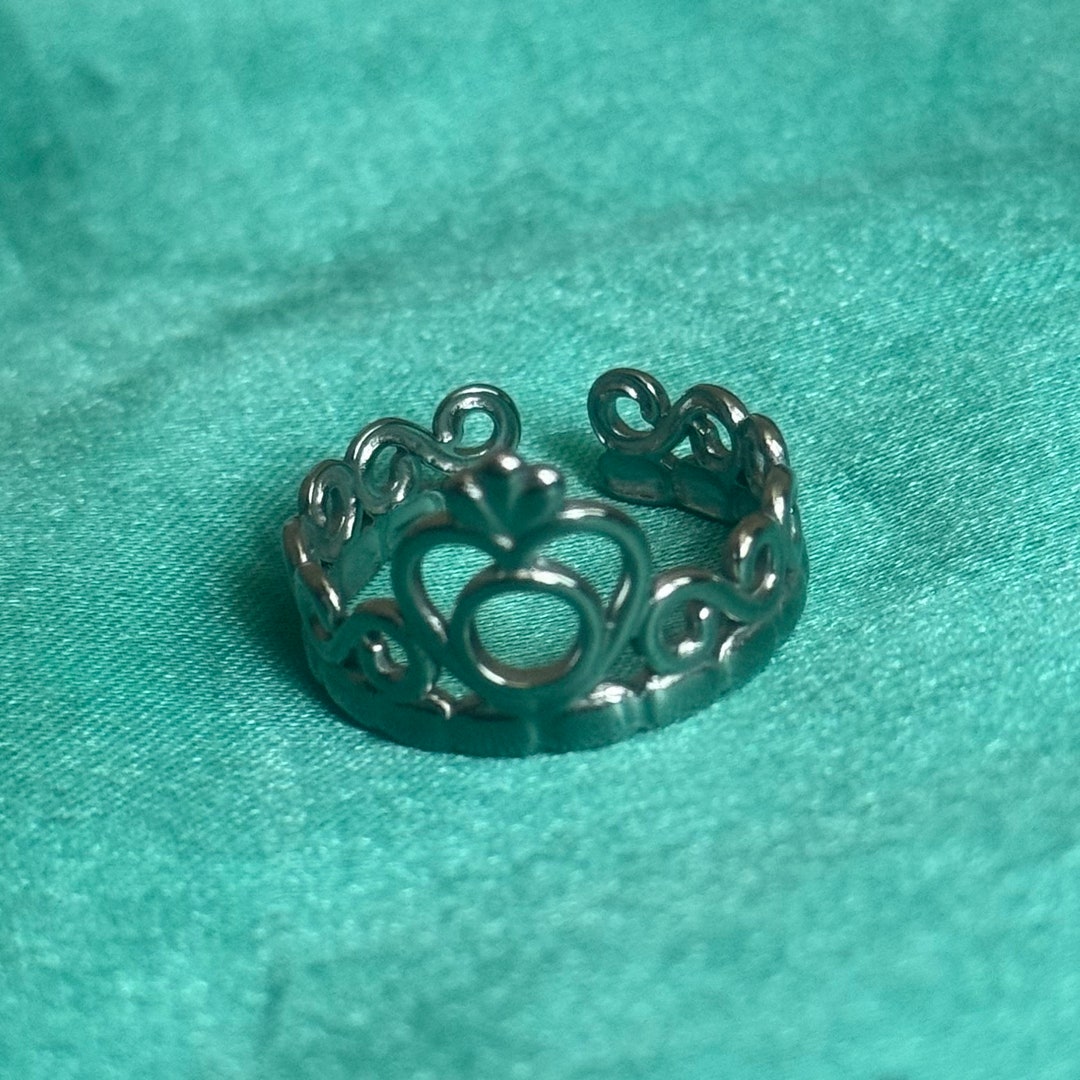 Adjustable Tiara Ring Silver Tiara Pandora Style Adjustable Etsy