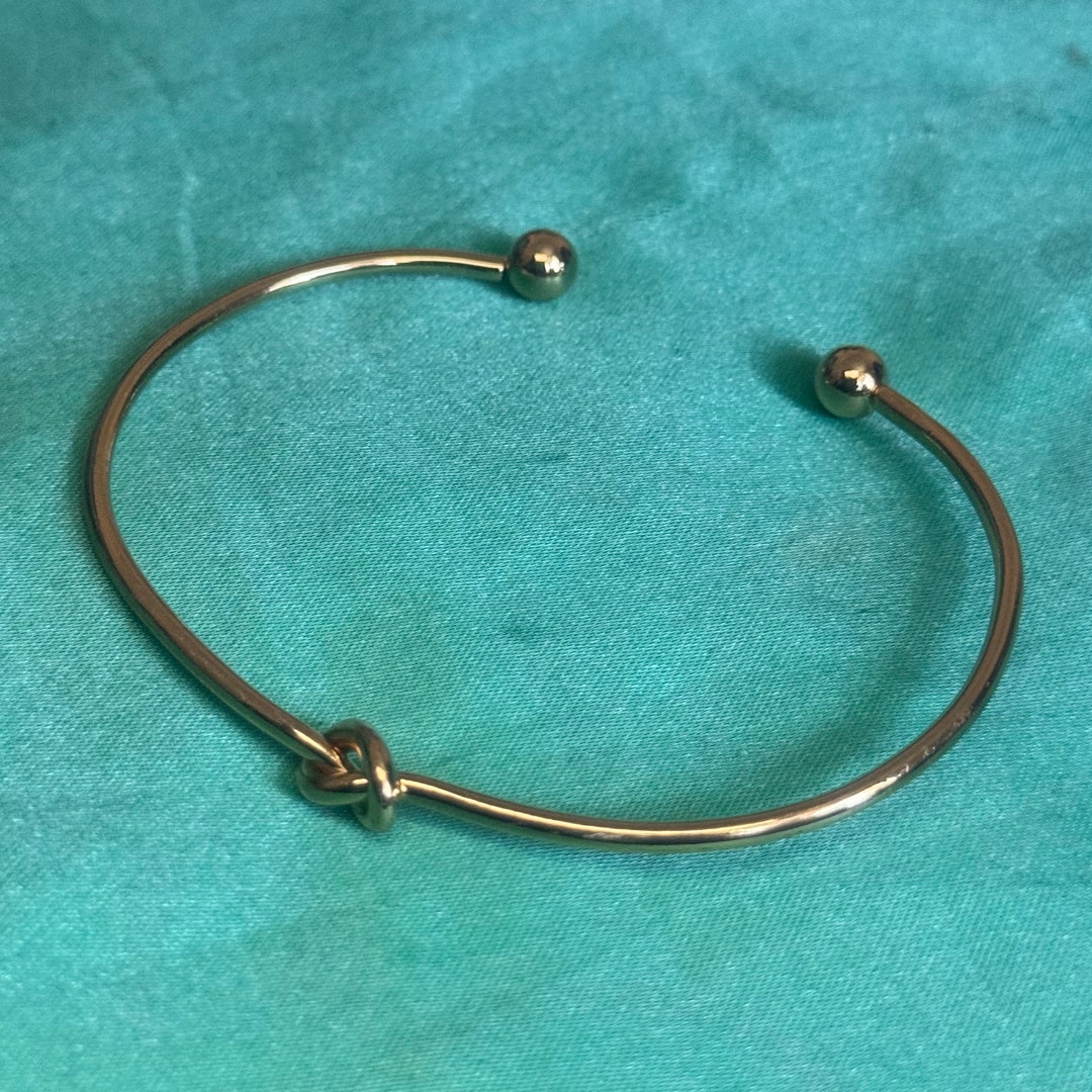Gold Knot Bracelet Gold Adjustable Knot Bangle Stylish Etsy