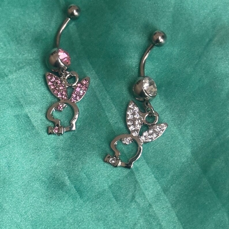Belly Button Piercing Belly Button Bar 4g Belly Ring Playboy Etsy UK belly-button-piercing-belly-button-bar-4g-belly-ring-playboy-etsy-uk