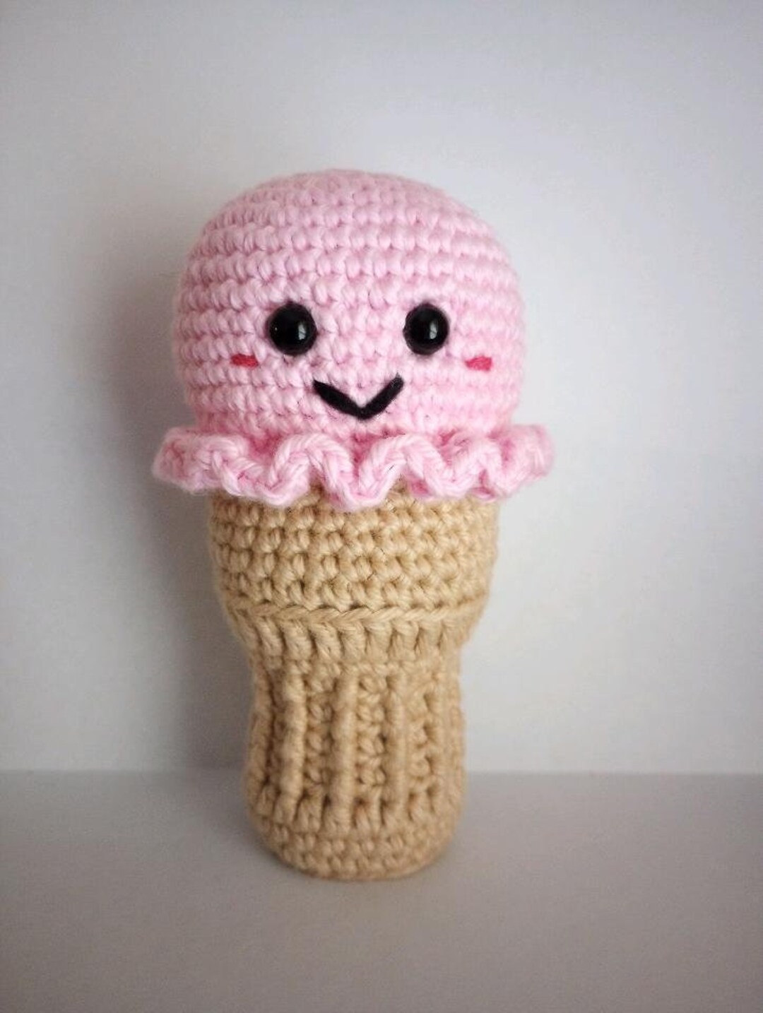 Ice Cream Cone Amigurumi Ready to Ship Etsy