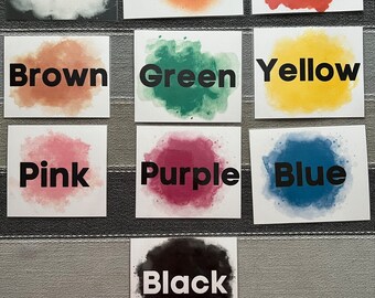 Color Learning Flashcards. Preschool, PreK, and Kindergarten